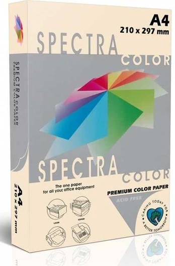 Spalvotas popierius SPECTRA COLOR, A4, 80gsm, 500 lapų, IT100 IVORY (dramblio kaulo sp.)
