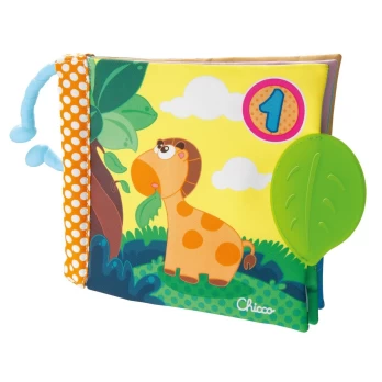 Chicco BABY SENSES minkšta knygutė-kramtukas 1-2-3, 00072376000000