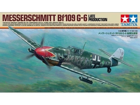 Tamiya Messerschmitt Bf109 G-6 vėlyvos gamybos 1/48 plastikinis modelis
