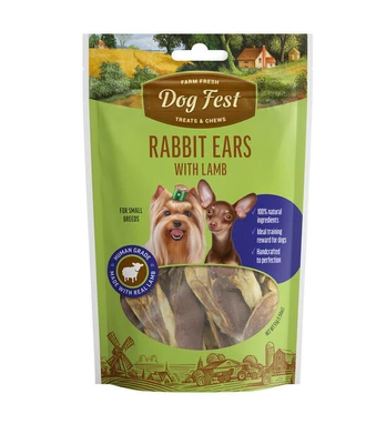 DogFest Triušių ausys, mini veislėms, 55g