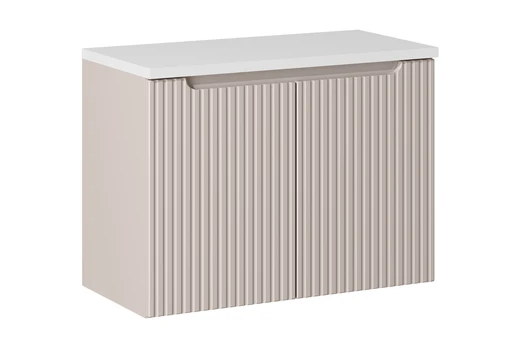 Vonios spintelė COMAD NOVA CASHMERE WHITE 80 su stalviršiu, kašmyro/balta