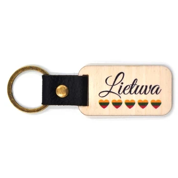 Raktų pakabukas "Lietuva. Širdelės"