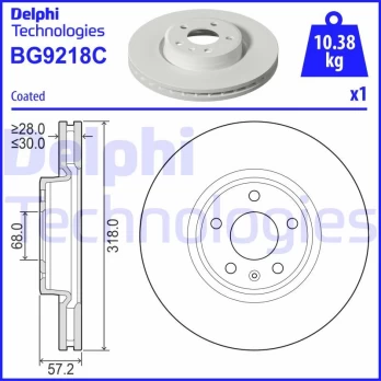 Stabdžių diskas DELPHI BG9218C