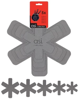 Virtuvinis padėkliukas Asi Collection Pan Protective Kit, pilka, 5 vnt.