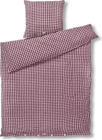 Juna - Bæk&Bølge Bed Linen - Plum/Rose - 140x200 cm