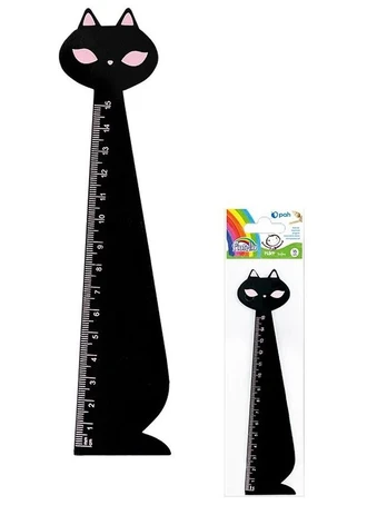 Medinė liniuotė KATĖ juoda (15 cm)