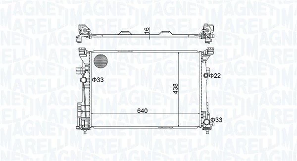 Variklio radiatorius MAGNETI MARELLI 350213158600