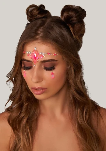3d veido lipdukai kristalai Makeup spalvoti