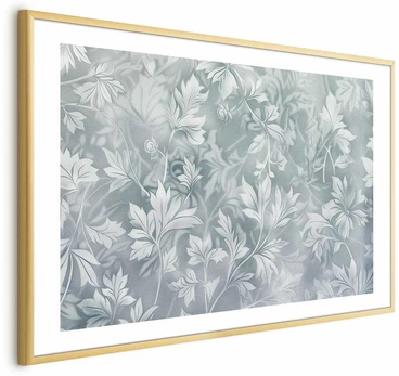 Artgeist Plakatas - Worn Floral Patterns in Muted Turquoises