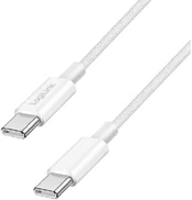 Cable | USB 2.0 | USB C plug,both sides | 500mm | white | 480Mbps | 60W kaina