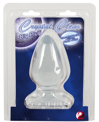 Crystal Plug & Joy analinis kaištis, skaidrus, PVC, 12,2 cm
