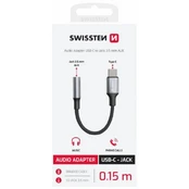 Swissten USB-C to Jack 3.5mm Audio Adapteris 15cm kaina