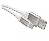 Emos USB-A 2.0 / USB-C 2.0 charging/data cable, 1m, baltas