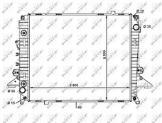 Variklio radiatorius NRF NRF 58463