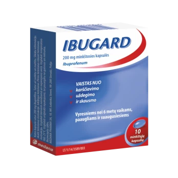 IBUGARD 200 mg minkštosios kapsulės N10