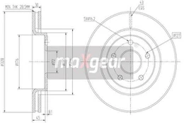 Stabdžių diskas MAXGEAR 19-2323