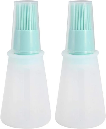 60 ml silikoninis buteliukas, įskaitant buteliuką ir teptuką, žalias