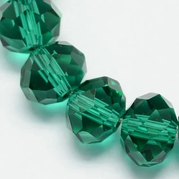 Stikliniai karoliukai 12x8 mm. 1 gija