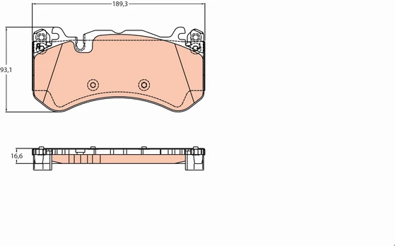 TRW GDB2220 Brake pad set