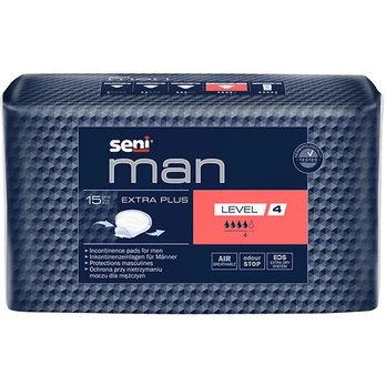 SENI įklotai vyrams MAN EXTRA PLUS LEVEL 4, 15 vnt.