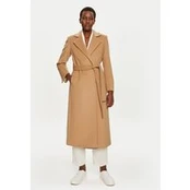 MAX&Co. Vilnonis paltas Longrun 2428016034200 Smėlio Regular Fit