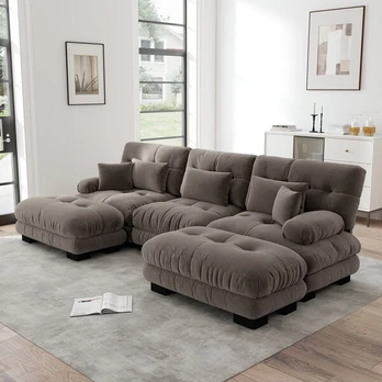 Modulinis kampinis sofa, U formos, miegamasis, 1 vnt