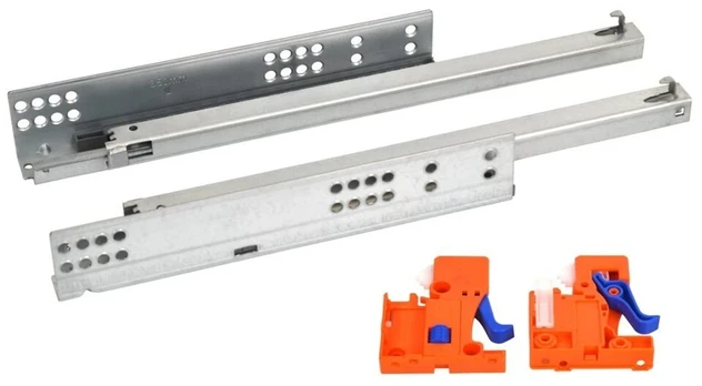 Undermount drawer slide with a soft closing system (partial extension) l-300 Modern Slide