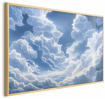 Artgeist Plakatas - Mėlyna Sky Breaking Through Baltas, Fluffy Clouds