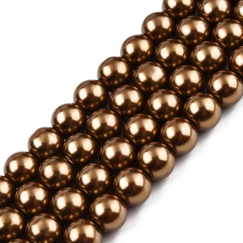 Stikliniai perliukai 4 mm. 1 gija