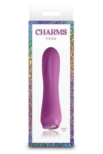 NS Novelties Charms Fern Ruby Compact Silicone Massager LED 13.4cm