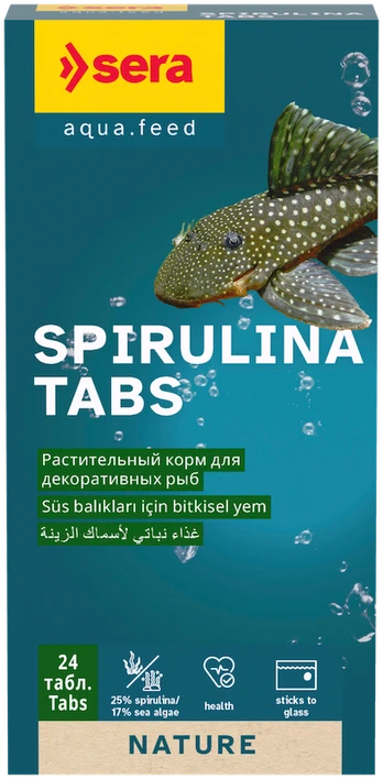 Barība zivīm - Sera Spirulina Tabs 24 Tab