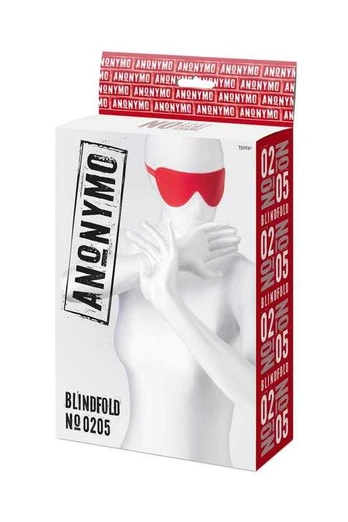 Toyfa Anonymo mask, PU leather, red, 65 cm