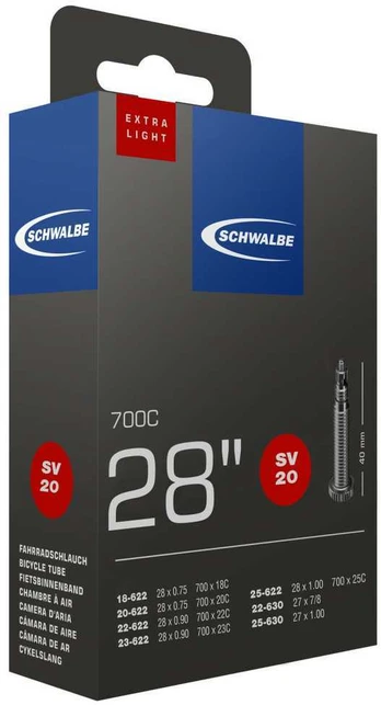 Schwalbe 28" kamera Nr. 20 Extra Light | SV | 18/25-622/630