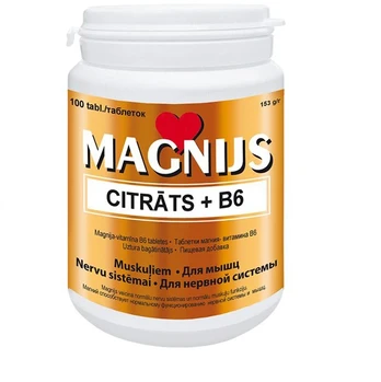 Vitabalans Oy Vitabalans Magnio citratas + B6 N100 tabletės