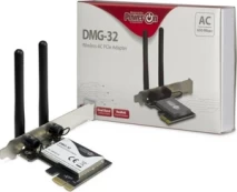 Inter-Tech Wi-Fi 5 PCIe Adapteris DMG-32 2dBi Antenne 650Mbps retail kaina