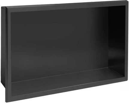 rea bathroom shelf 30x45 matte juodas