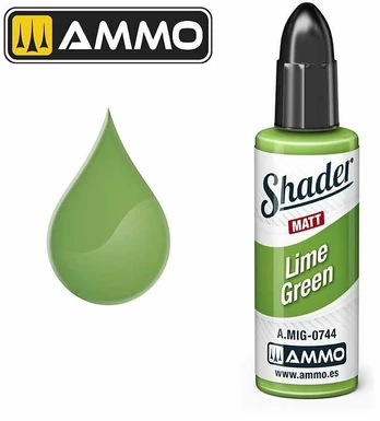 AMMO by MIG Jimenez AMMO MIG - Matinis SHADER dažai Lime Žalias, 10 ml, 0744