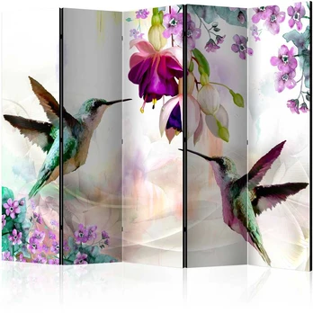 Artgeist Pertvara - Hummingbirds and Flowers II [Room Dividers]