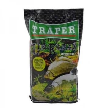Groundbait TRAPER Sekret Tench-Crucian Marcipan 1kg Žalias