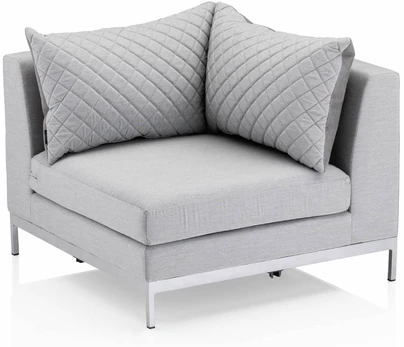 Modulinės sofos elementas Kettler Ego Modular Corner Part, pilka, 96 x 96 cm x 70 cm