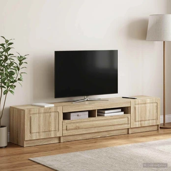 5 dalių LED televizoriaus stovas Sonoma ąžuolas