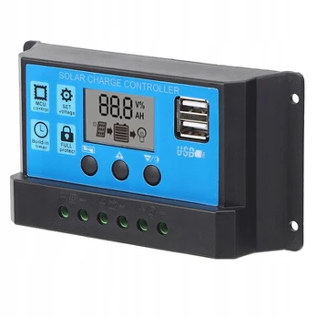 Saulės įkrovimo valdiklis Lcd dvigubas Usb Pwm reguliatorius
