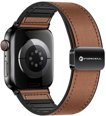 „Apple Watch“ dirželis Forcell F-Design FA21 dirbtinės odos 38/40/41 mm rudas