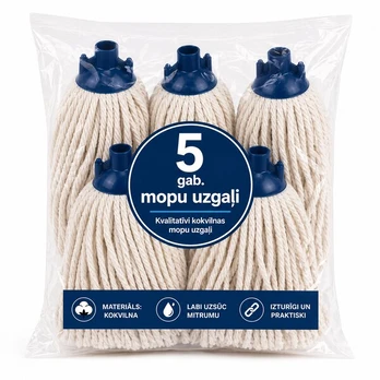 Grindų plovimo šluostės antgalis 300 g (5 vnt.)