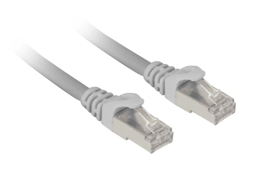 Sharkoon patch network cable SFTP, RJ-45, with Cat.7a raw cable (grey, 1 meter)