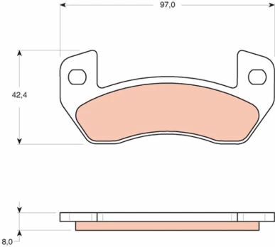 TRW GDB1680 Brake pad set