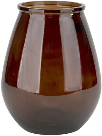 Stiklinė vaza 23 cm ruda San Miguel perdirbta