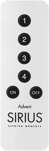 Dekoracja świąteczna Memorysolution Sirius Remote Control Advent, Alu, incl. CR2032