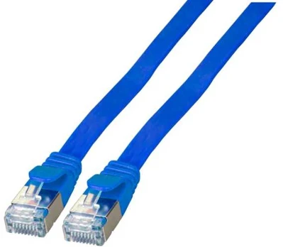 EFB RJ45 Flachpatchkabel U/FTP, Cat.6A, PVC, 1.5m, blau