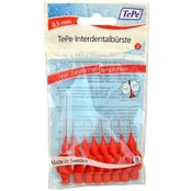TEPE tarpdančių šepetėlis, raudonas, 0.5 mm, 8 vnt.